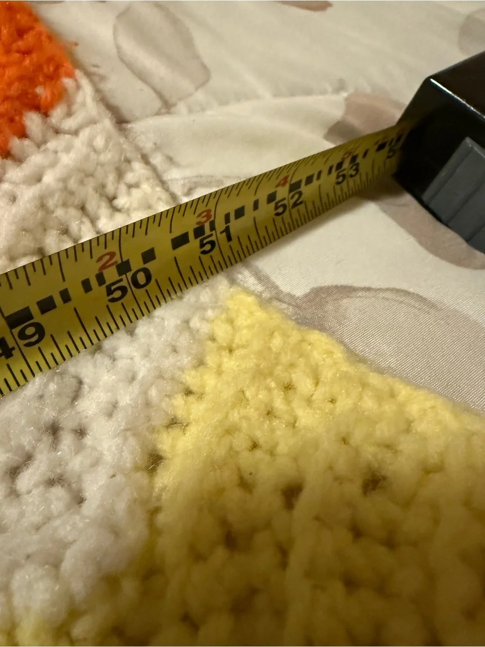 Vibrant Handmade Chevron Crochet Throw Blanket - Orange, Yellow & White Vintage
